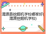 渭源县挖掘机学校哪家好(渭源挖掘机学校)