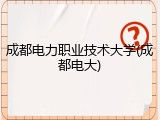 成都电力职业技术大学(成都电大)