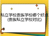 私立学校贵族学校哪个好点(贵族私立学校对比)