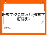 贵族学校食堂照片(贵族学府餐影)