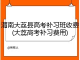 渭南大荔县高考补习班收费(大荔高考补习费用)