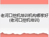 老河口挖机培训机构哪家好(老河口挖机培训)