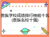 贵族学校成绩排行榜前十名(贵族名校十强)