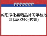 咸阳淳化县精品补习学校地址(淳化补习校址)
