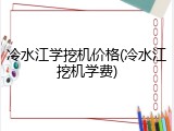 冷水江学挖机价格(冷水江挖机学费)