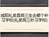 咸阳礼泉县高三生去哪个补习学校(礼泉高三补习学校)