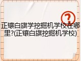 正镶白旗学挖掘机学校在哪里?(正镶白旗挖掘机学校)