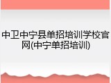 中卫中宁县单招培训学校官网(中宁单招培训)