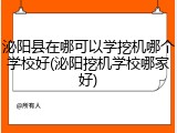 泌阳县在哪可以学挖机哪个学校好(泌阳挖机学校哪家好)