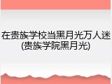 在贵族学校当黑月光万人迷(贵族学院黑月光)