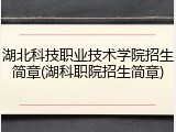 湖北科技职业技术学院招生简章(湖科职院招生简章)