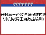 开封禹王台数控编程数控培训机构(禹王台数控培训)