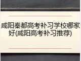 咸阳秦都高考补习学校哪家好(咸阳高考补习推荐)