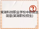 棠湖科技职业学校中职招生简章(棠湖职校招生)