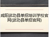 咸阳武功县单招培训学校官网(武功县单招官网)