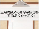 宝鸡陇县文化补习学校是哪一家(陇县文化补习校)