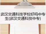 武汉交通科技学校好吗中专生(武汉交通科技中专)