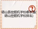 砀山县挖掘机学校哪家强(砀山挖掘机学校排名)
