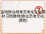 宝鸡陈仓高考艺考生文化课补习班推荐(陈仓艺考文化课班)