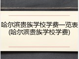 哈尔滨贵族学校学费一览表(哈尔滨贵族学校学费)