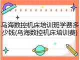 乌海数控机床培训班学费多少钱(乌海数控机床培训费)
