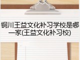 铜川王益文化补习学校是哪一家(王益文化补习校)