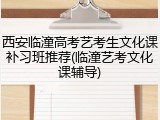 西安临潼高考艺考生文化课补习班推荐(临潼艺考文化课辅导)