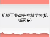机械工业高等专科学校(机械高专)