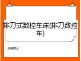 排刀式数控车床(排刀数控车)