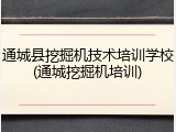 通城县挖掘机技术培训学校(通城挖掘机培训)