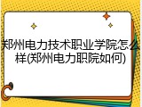 郑州电力技术职业学院怎么样(郑州电力职院如何)