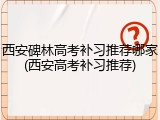 西安碑林高考补习推荐哪家(西安高考补习推荐)