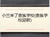 小兰来了贵族学校(贵族学校迎新)