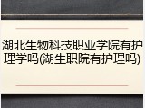湖北生物科技职业学院有护理学吗(湖生职院有护理吗)