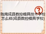 陇南成县数控模具技术学校怎么样(成县数控模具学校)