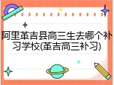 阿里革吉县高三生去哪个补习学校(革吉高三补习)