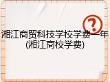湘江商贸科技学校学费一年(湘江商校学费)
