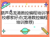 葫芦岛龙港数控编程培训学校哪家好点(龙港数控编程培训推荐)