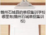 赣州石城县的单招集训学校哪里有(赣州石城单招集训校)