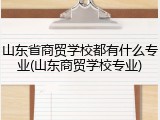 山东省商贸学校都有什么专业(山东商贸学校专业)