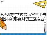 邢台财贸学校最厉害三个专业排名(邢台财贸三强专业)