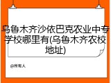 乌鲁木齐沙依巴克农业中专学校哪里有(乌鲁木齐农校地址)