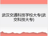 武汉交通科技学校大专(武交科技大专)