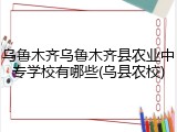 乌鲁木齐乌鲁木齐县农业中专学校有哪些(乌县农校)