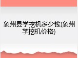 象州县学挖机多少钱(象州学挖机价格)