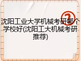 沈阳工业大学机械考研哪个学校好(沈阳工大机械考研推荐)