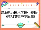咸阳电力技术学校中专招生(咸阳电校中专招生)