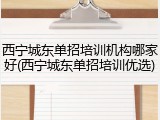 西宁城东单招培训机构哪家好(西宁城东单招培训优选)