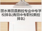 丽水青田县数控专业中专学校排名(青田中专职校数控排名)
