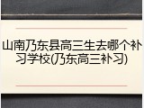山南乃东县高三生去哪个补习学校(乃东高三补习)